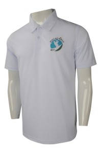 P973 度身訂做男裝短袖polo恤 團體訂購男裝polo恤款式 澳門 哥爾夫球公開賽比賽 非牟利社團 民間社團組織 合營組織     白色